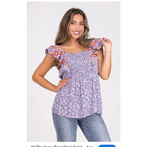 Savanna Jane Floral Tank Size Small NWT